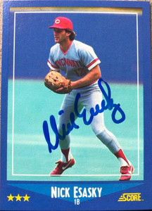 Nick Esasky Autographed 1988 Score #163